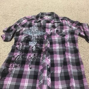 Purple flannel size xl